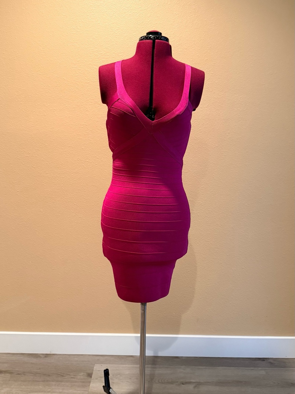 Guess Fuchsia Bandage Mini Dress